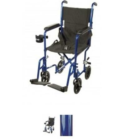 REFUAH 17 Inch Aluminum Transport Chair Blue RE1757